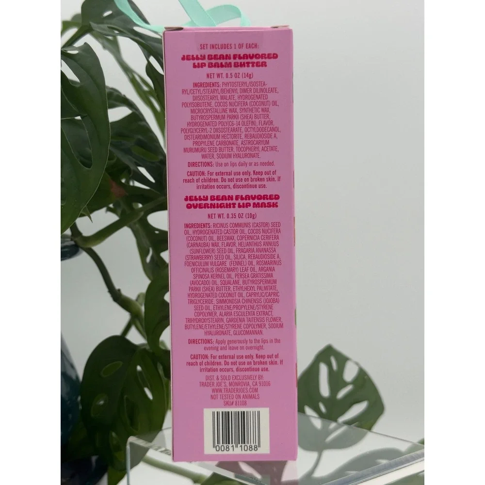 Trader Joe's Jelly Bean Flavored Lip Duo Lip Balm Butter & Lip Mask NIB